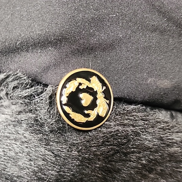 St.  John Classic Reversible oversized  black faux fur coat Luxury Old Money WOW - Picture 8 of 13